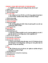 Trắc nghiệm ôn tập môn Chủ nghĩa xã hội khoa học | Học viện Ngân hàng