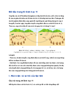 Giải SGK Sinh học 11 Cánh Diều bài 14: Tập tính ở động vật