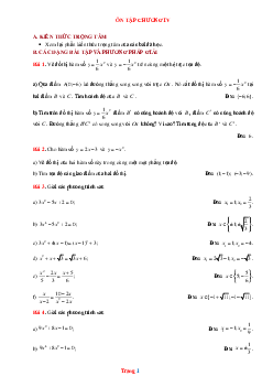 Phương pháp giải toán 9 ôn tập chương 4 đại số 9 (có đáp án và lời giải chi tiết)