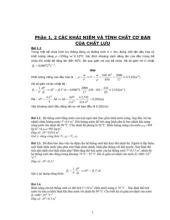 Bài tập về cơ học chất lỏng và tĩnh học chất lỏng | Môn Cơ học chất lưu - Trường Đại học Bách khoa Hà Nội