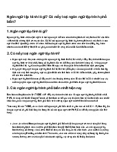 Ngôn ngữ lập trình là gì? Có mấy loại ngôn ngữ lập trình phổ biến?