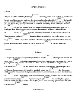 Top 20 Open cloze tests with key