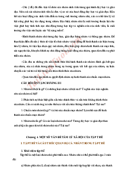 Giáo trình phần 2 | Tâm lý học xã hội | Đại học Khoa học Xã hội và Nhân văn, Đại học Quốc gia Thành phố HCM