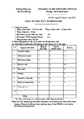 Báo cáo y tế học đường ssrvs | Môn Giáo dục Quốc phòng và An ninh