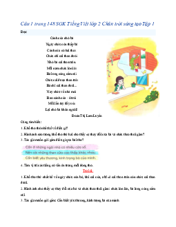 Giải SGK môn Tiếng Việt lớp 2 - Ôn tập cuối học kì 1: Ôn tập 2 | | Chân trời sáng tạo