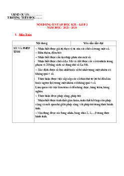 Đề cương ôn tập học kì 1 môn Toán 3 | Chân trời sáng tạo