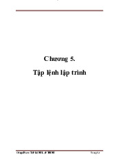 Chương 5. Tập lệnh lập trình | Đại học Kinh tế Kỹ thuật Công nghiệp