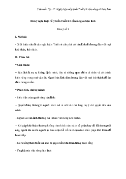 TOP 12 bài Nghị luận về ý kiến Tuổi trẻ cần sống có bản lĩnh | Văn mẫu lớp 12