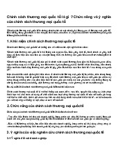 Chính sách thương mại quốc tế là gì ? Chức năng và ý nghĩa của chính sách thương mại quốc tế