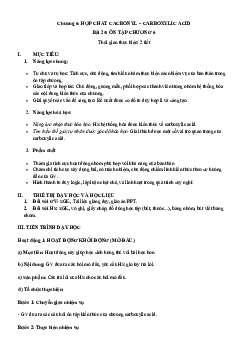 Bài 25: Ôn tập chương 6 | Giáo án Hóa 11 Kết nối tri thức