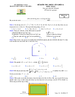 Đề thi khảo sát hè năm học 2017 – 2018 môn Toán 11 trường THPT Trần Phú – Vĩnh Phúc