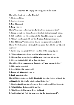 Soạn bài Tự đánh giá: Ngày cuối cùng của chiến tranh - Cánh diều 10