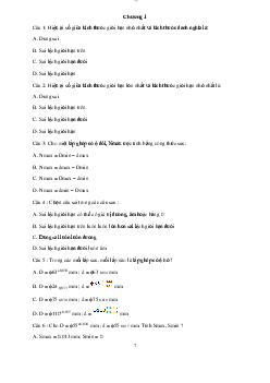 Câu hỏi ôn tập chương 1,2,3 của môn Kiến trúc máy tính | Đại học nội vụ Hà Nội