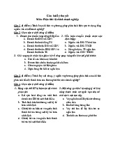 Câu hỏi lý thuyết môn Phân tích tài chính doanh nghiệp