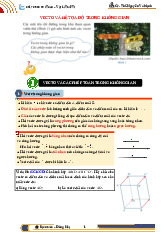 Bài giảng Vectơ và hệ tọa độ trong không gian môn Toán 12