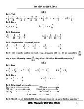 Bài tập ôn hè môn Toán cơ bản lớp 5