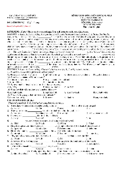 Kỳ thi chọn đội tuyển học sinh giỏi cấp thành phố lớp 9, TP Thủ Đức môn Tiếng Anh năm học 2022-2023 (có đáp án)