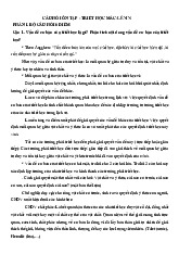 Câu hỏi ôn tập môn Triết học Mác-Lênin | Học viện Tài chính