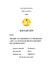 Đề Tài: Tìm Hiểu Về Vị Trí Pháp Lý Và Mô Hình Tổ Chức Của Ngân Hàng Trung Ương Hiện Đại Tại Trung Quốc | Tài Chính Tiền Tệ