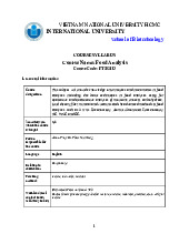 Giáo trình học phần Food Analysis  | Trường Đại học Quốc tế, Đại học Quốc gia Thành phố Hồ Chí Minh
