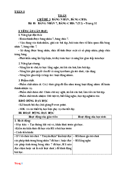 Giáo án Toán 3 Kết nối tri thức tuần 5
