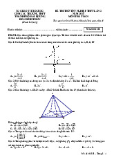 Đề thi thử tốt nghiệp THPT 2025 môn Toán lần 2 cụm các trường THPT Hải Dương