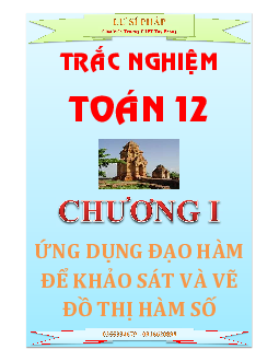 Trắc nghiệm ứng dụng đạo hàm để khảo sát và vẽ đồ thị hàm số – Lư Sĩ Pháp Toán 12