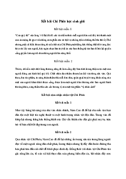 Văn mẫu lớp 11: Tổng hợp kết bài về tác phẩm Chí Phèo (88 mẫu) | Kết nối tri thức