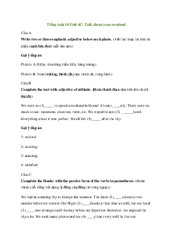 Giải Tiếng Anh 10 Unit 6C: Talk about your weekend | Explore New Worlds
