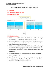 Bài tập Quang học và hạt nhân môn Vật lý hạt nhân đại cương | Trường Đại học Khoa học tự nhiên, Đại học Quốc gia Thành phố Hồ Chí Minh