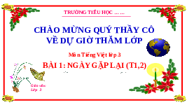 Giáo án điện tử Tiếng việt 1 bài 1 Cánh diều: Bài Mở đầu