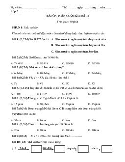 Bộ đề ôn thi học kì 2 môn Toán  | Kết nối tri thức