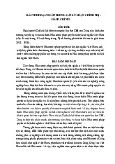 Bài Thu Hoạch Lớp Trung Cấp Lý Luận Chính Trị - Hành Chính - Kinh tế Chính trị Mác-Lê Nin (KTCT01) | Đại học kinh tế quốc dân NEU