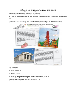 Tiếng Anh 7 Right On Unit 5 Skills 5f