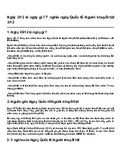 Ngày 3/12 là ngày gì? Ý nghĩa ngày Quốc tế Người khuyết tật 3/12