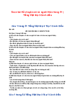 Soạn bài Kể chuyện em và người thân trang 51 | Tiếng Việt lớp 3 Cánh diều