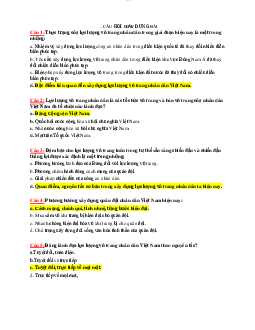 Trắc nghiệm ôn thi cuối kỳ môn Đường lối quốc phòng và an ninh của Đàng Cộng sản Việt Nam (có đáp án)
