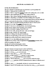 Bài tập Chuyên đề 4: Danh động từ - Chuyên Anh | Trường Đại học Ngoại ngữ, Đại học Quốc gia Hà Nội