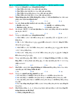 TOP 35 câu trắc nghiệm bài đường thẳng và mặt phẳng trong không gian (giải chi tiết)