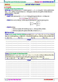 Bài tập một số điểm đặc biệt của đồ thị hàm số – Diệp Tuân Toán 12