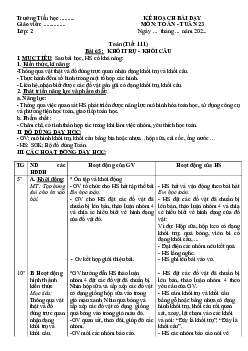 Giáo án Toán 2 sách Cánh diều (Cả năm) | Tuần 23