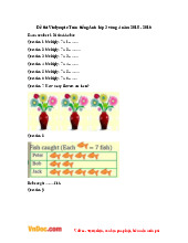 Đề thi Violympic Toán tiếng Anh lớp 3 vòng 4 năm 2015 - 2016