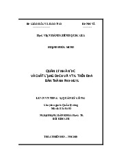 Luận văn quản lý công | Học viện Hành chính Quốc gia