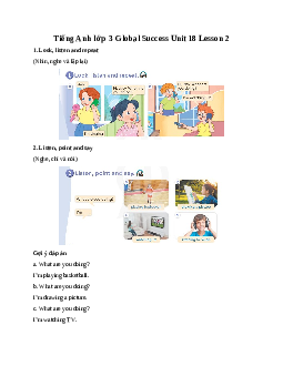 Tiếng Anh lớp 3 Global Success Unit 18 Lesson 2