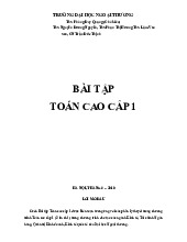 Bài tập toán cao cấp 1 |  Trường Đại học Kinh tế Thành phố Hồ Chí Minh