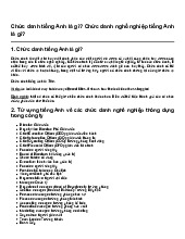 Chức danh tiếng Anh là gì? Chức danh nghề nghiệp tiếng Anh là gì?