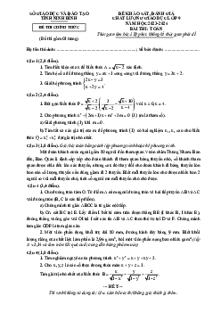 Đề đánh giá chất lượng Toán 9 năm 2023 – 2024 sở GD&ĐT Ninh Bình