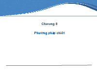 Chương 8: Phương pháp chiết | Bài giảng môn Phân tích bằng công cụ | Đại học Bách khoa hà nội