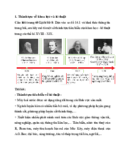 Giải SGK Lịch sử 8 bài 14: Sự phát triển của khoa học, kĩ thuật, văn học, nghệ thuật trong các thế kỉ XVIII - XIX | Chân trời sáng tạo