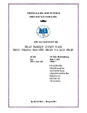 Tiểu luận thực trạng thất nghiệp ở Việt Nam hiện nay | Trường Đại học Kinh tế TP.HCM